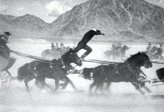 Yakima Canutt Pioneer Stuntman Performing Stunt
