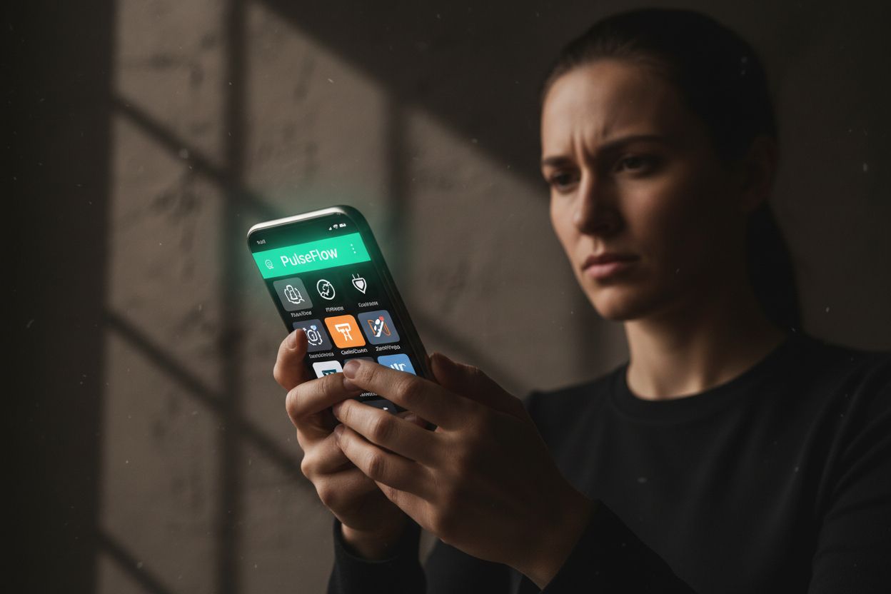 Choosing fitness apps on a phone