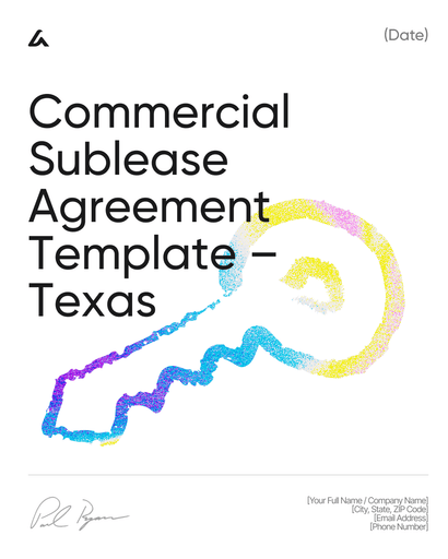 Commercial Sublease Agreement Template – Texas