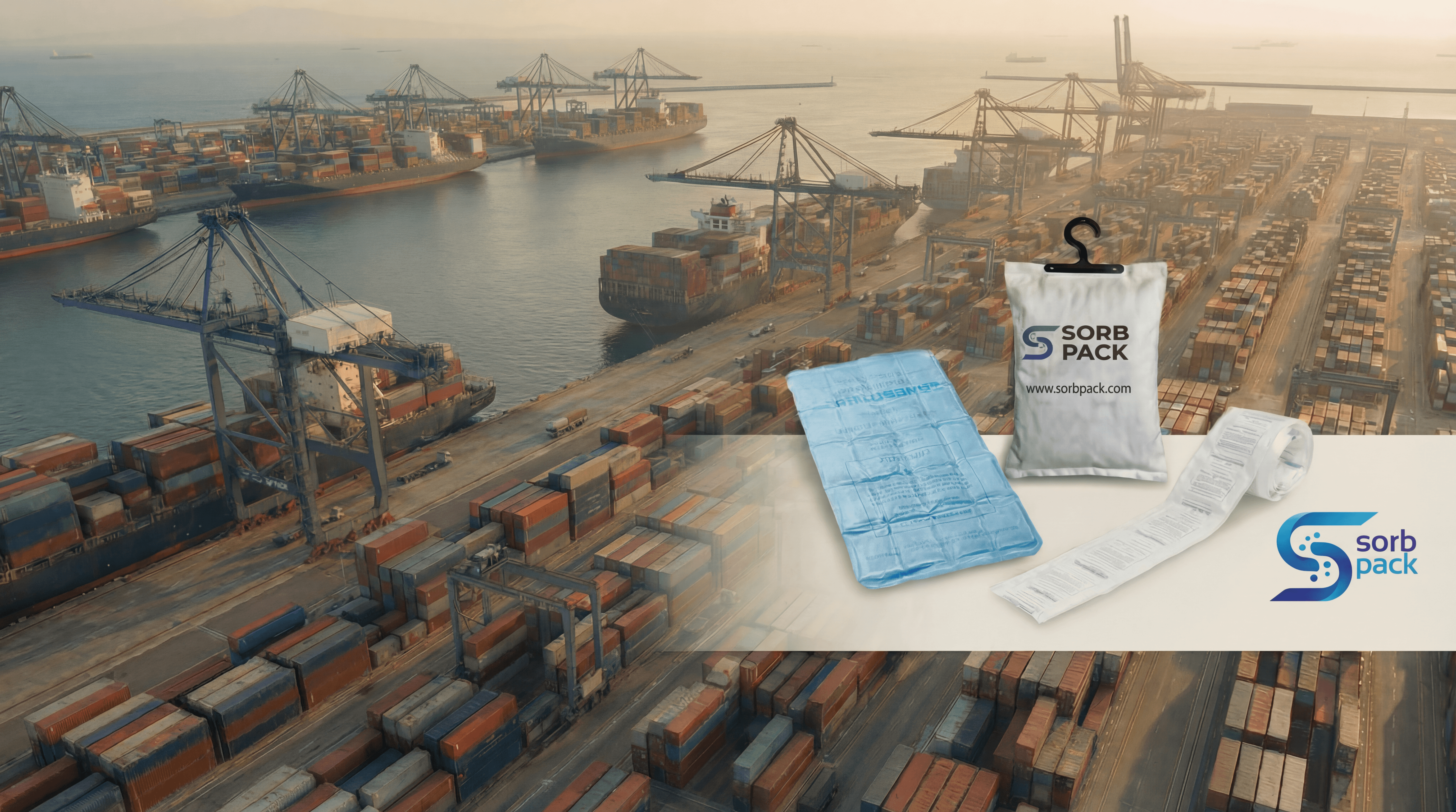 Sorbpack desiccant products with cargo port