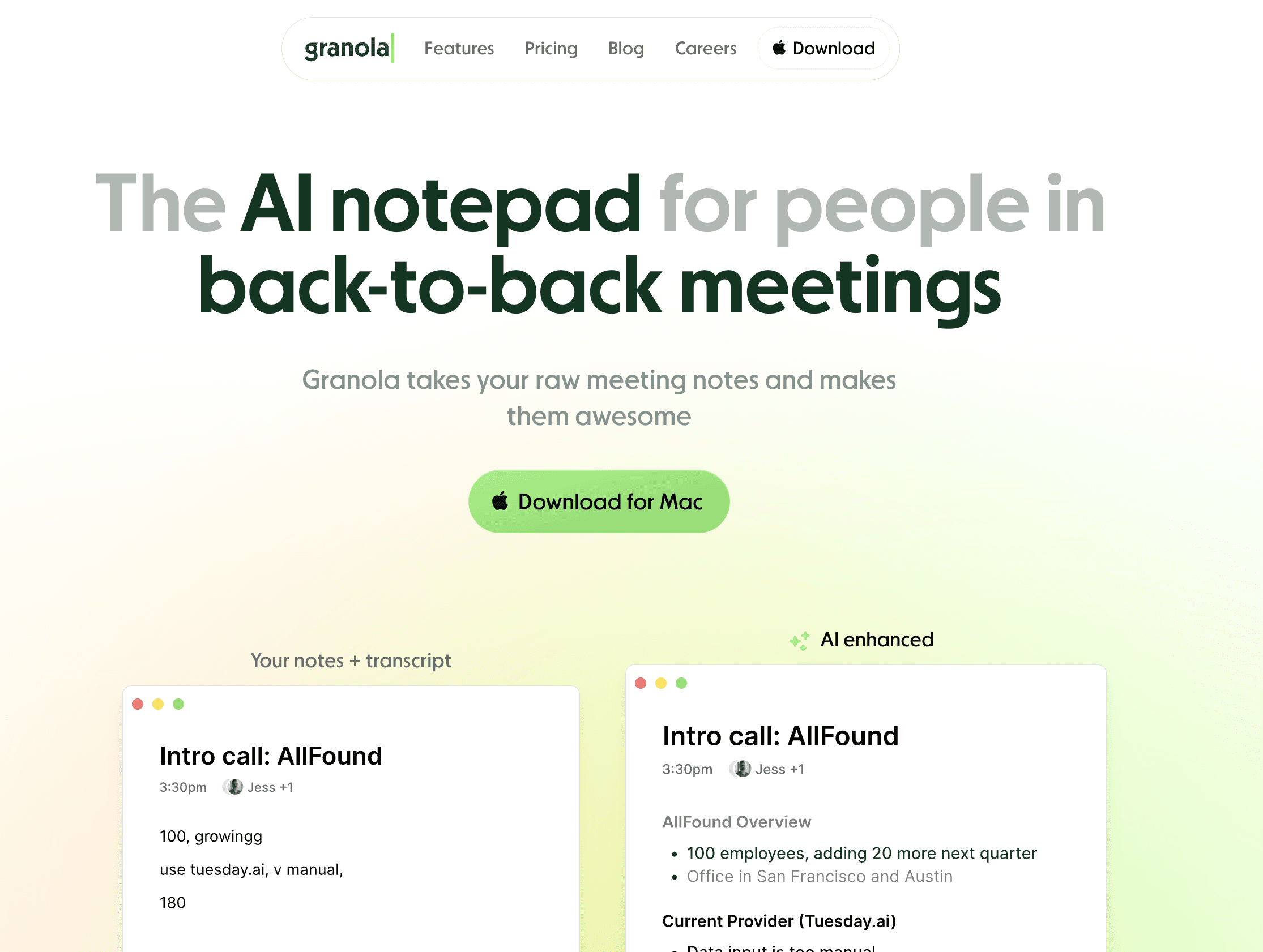 Granola AI note-taking app