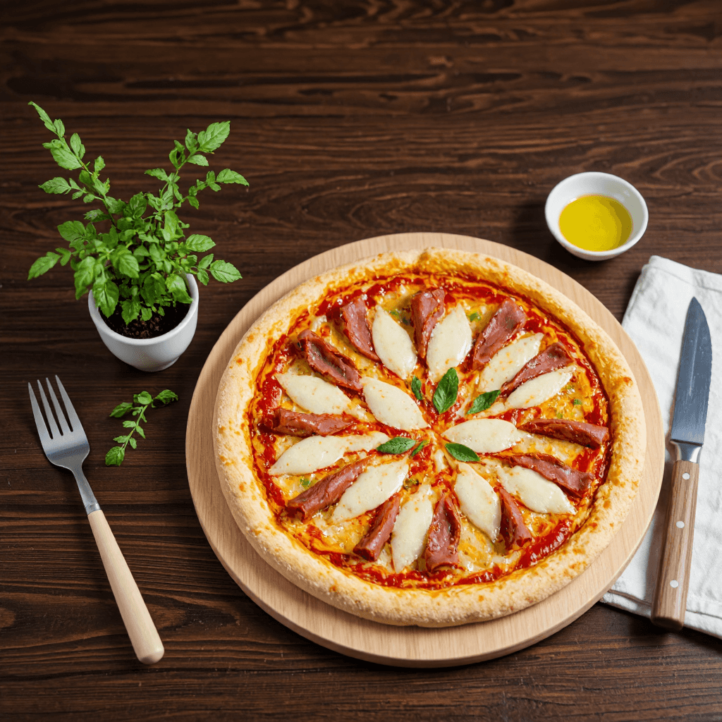 product photography of pizza