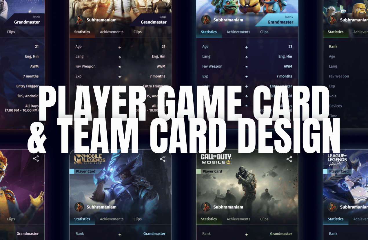 Racing Game Player Profile UI