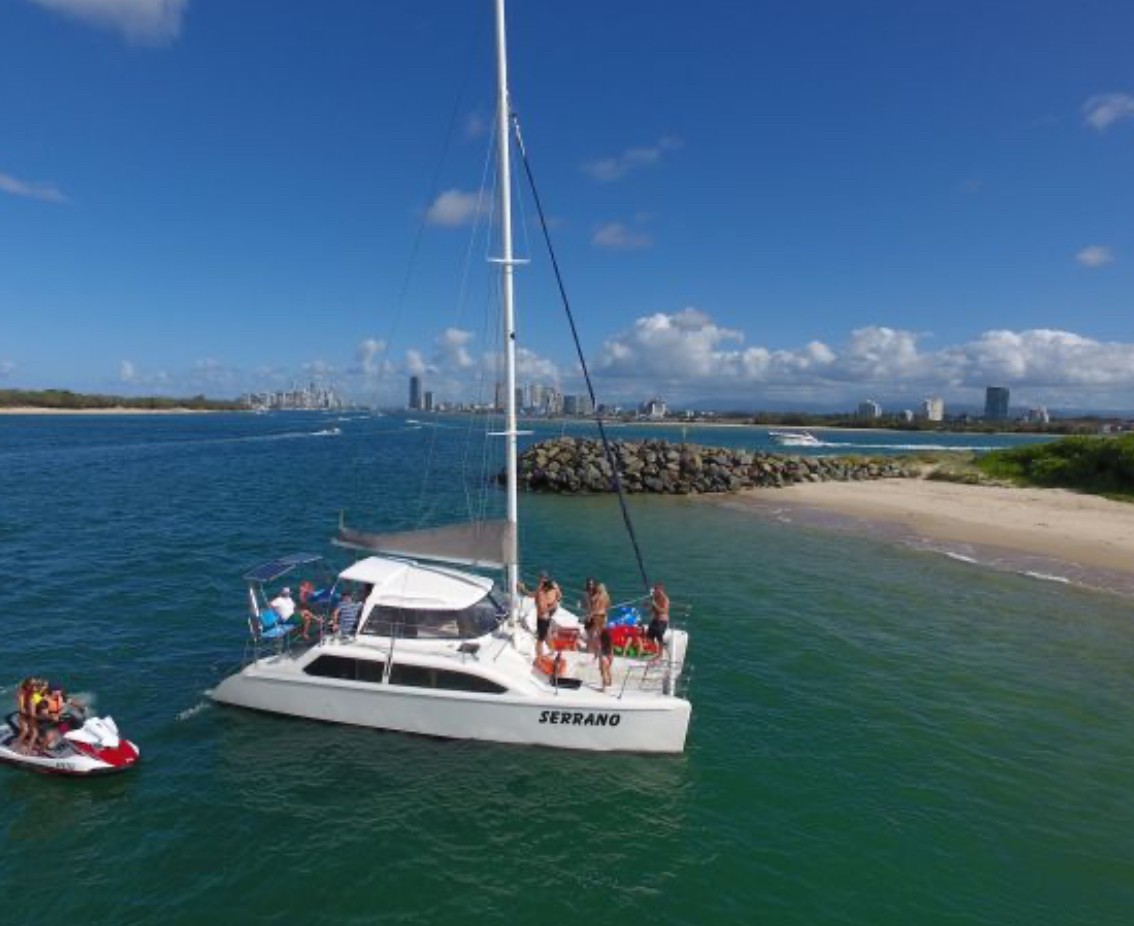 Boat docked in marina