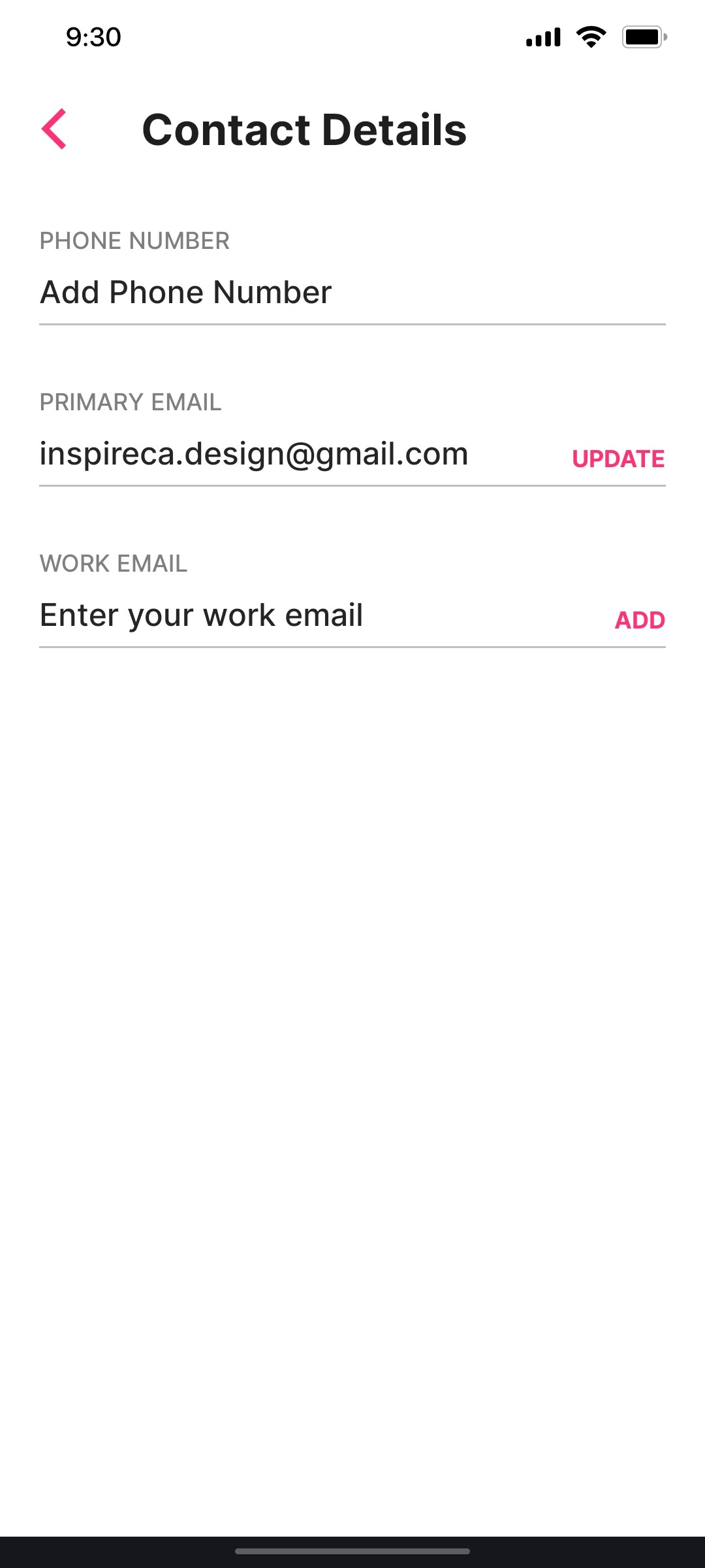 Cult.fit App Contact Detail Screen