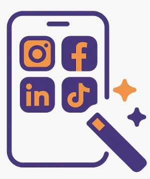Icône automatisation content marketing création contenu réseaux sociaux Intelligence artificielle