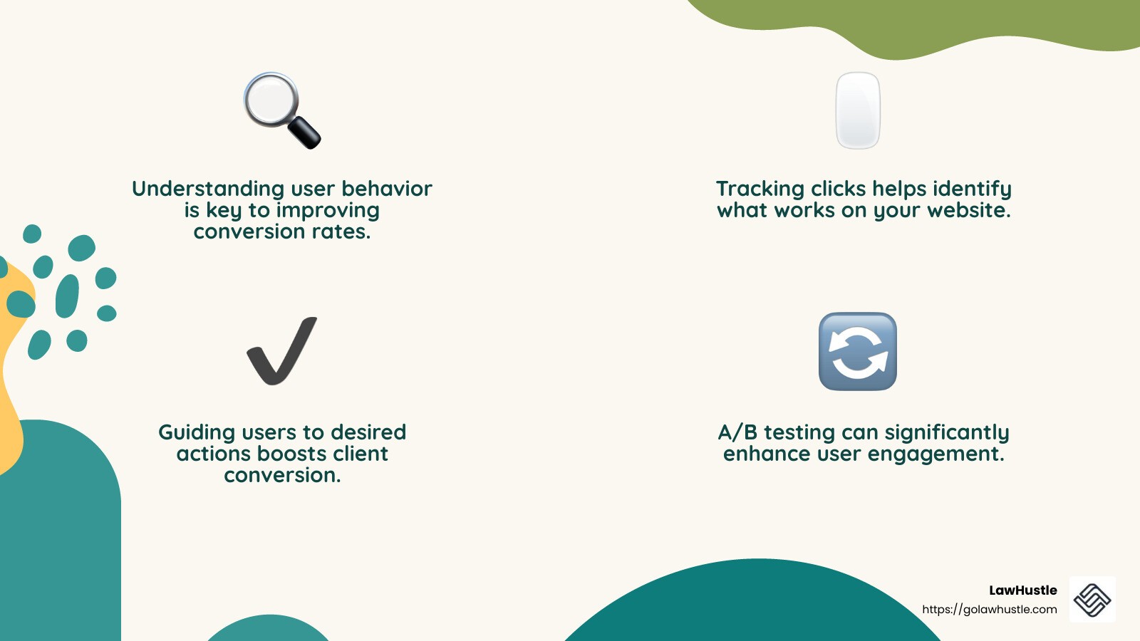 Importance of User Behavior in CRO - Law firm conversion optimization infographic 4_facts_emoji_nature