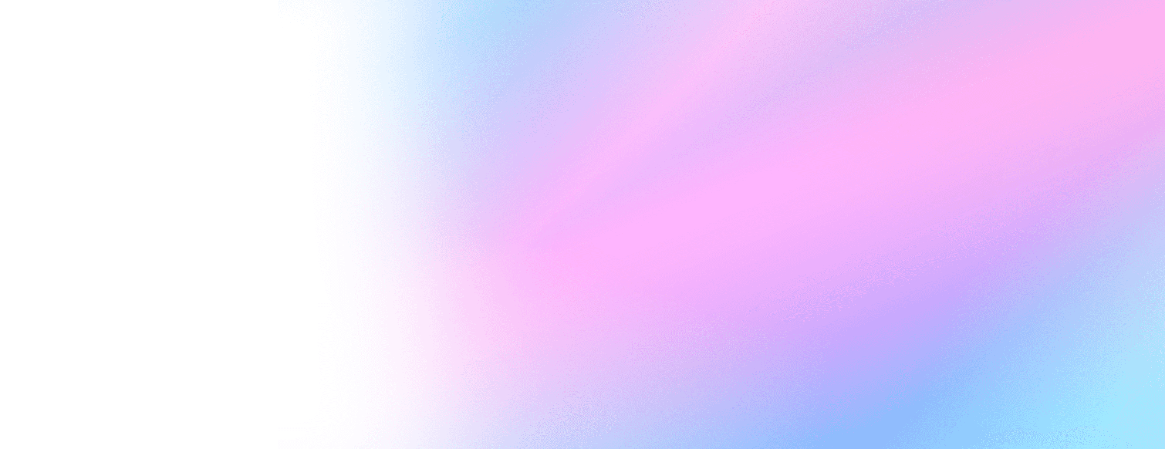 A white background featuring a smooth pink and blue gradient blending seamlessly.