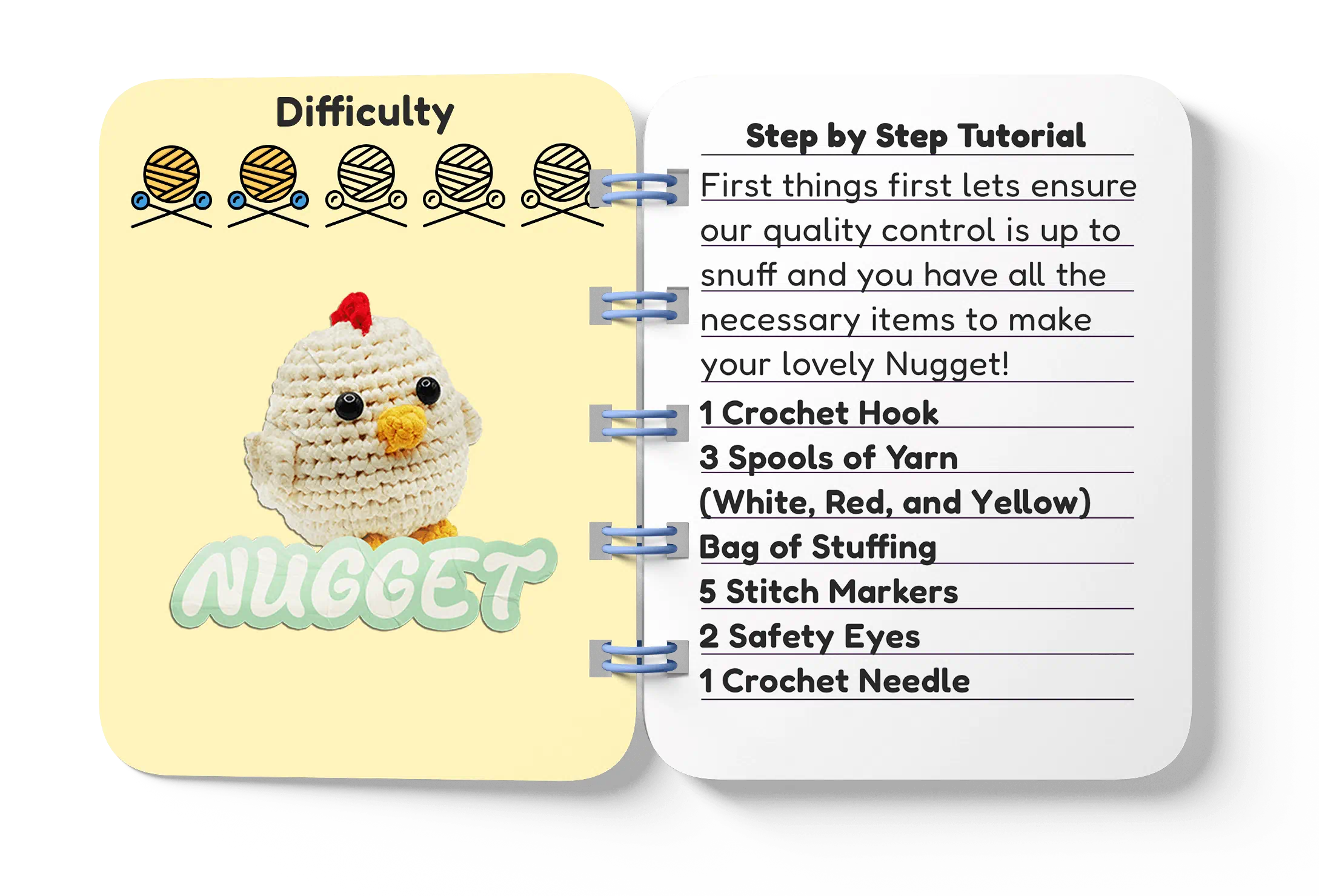 Nugget the Chicken Crochet Tutorial - Completed Project