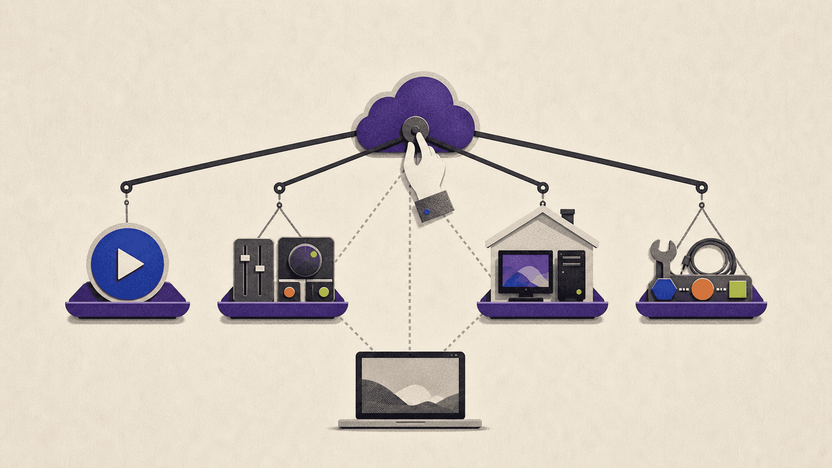 Balanced decision model comparing simplicity, desktop control, hardware ownership, and setup effort for remote gaming services.
