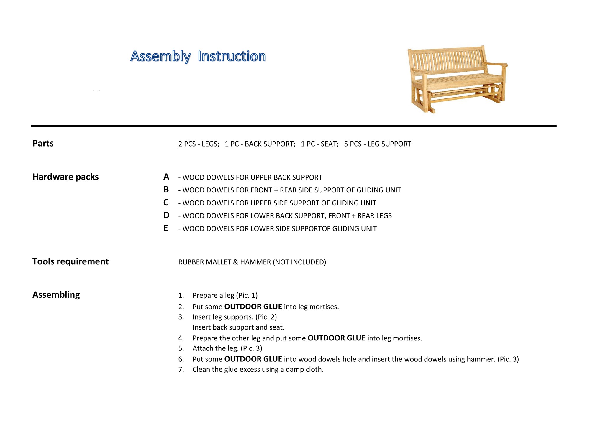 assembly instruction