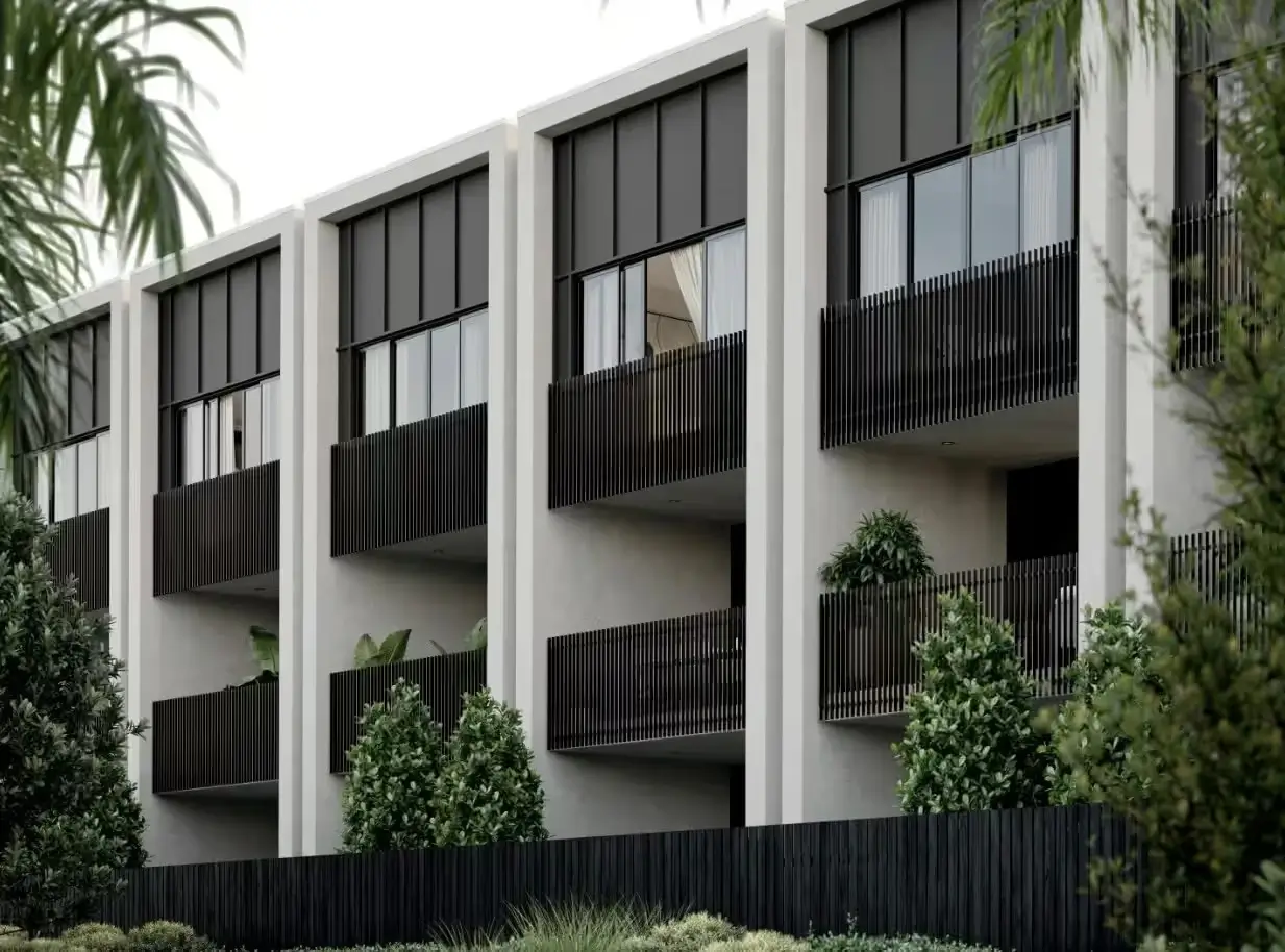 Front facade of Jacaranda House in. Brisbane