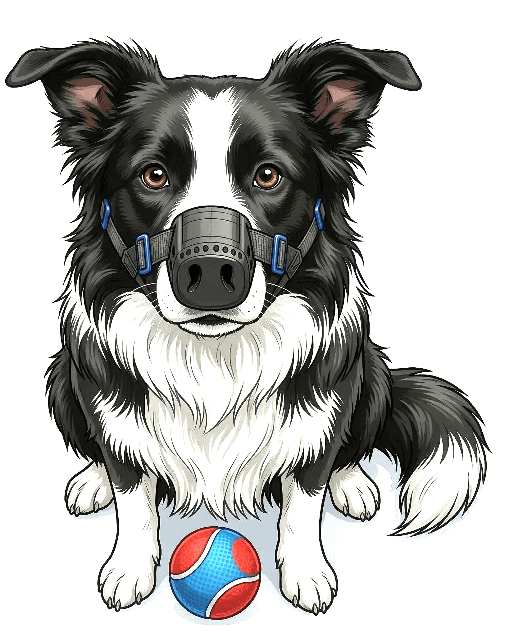 Collie with Collie nose sunbathing