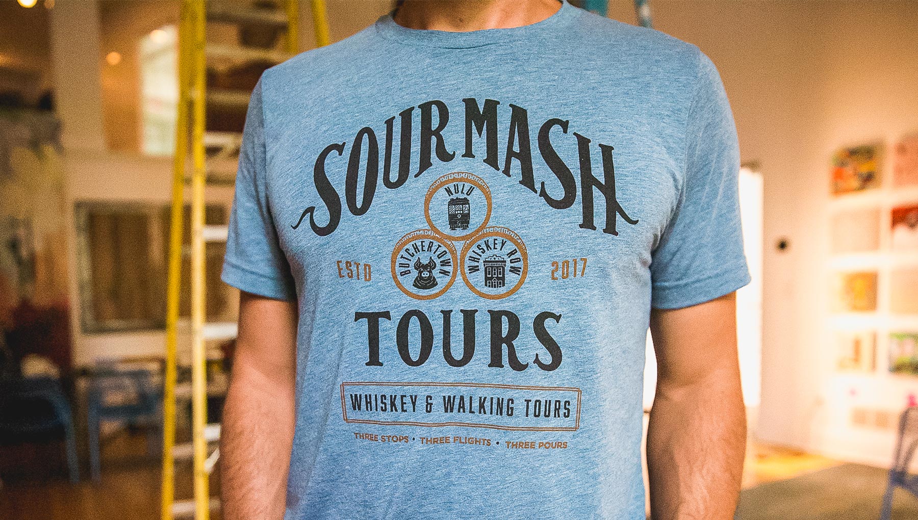 Image of the Sour Mash Tours t-shirt design