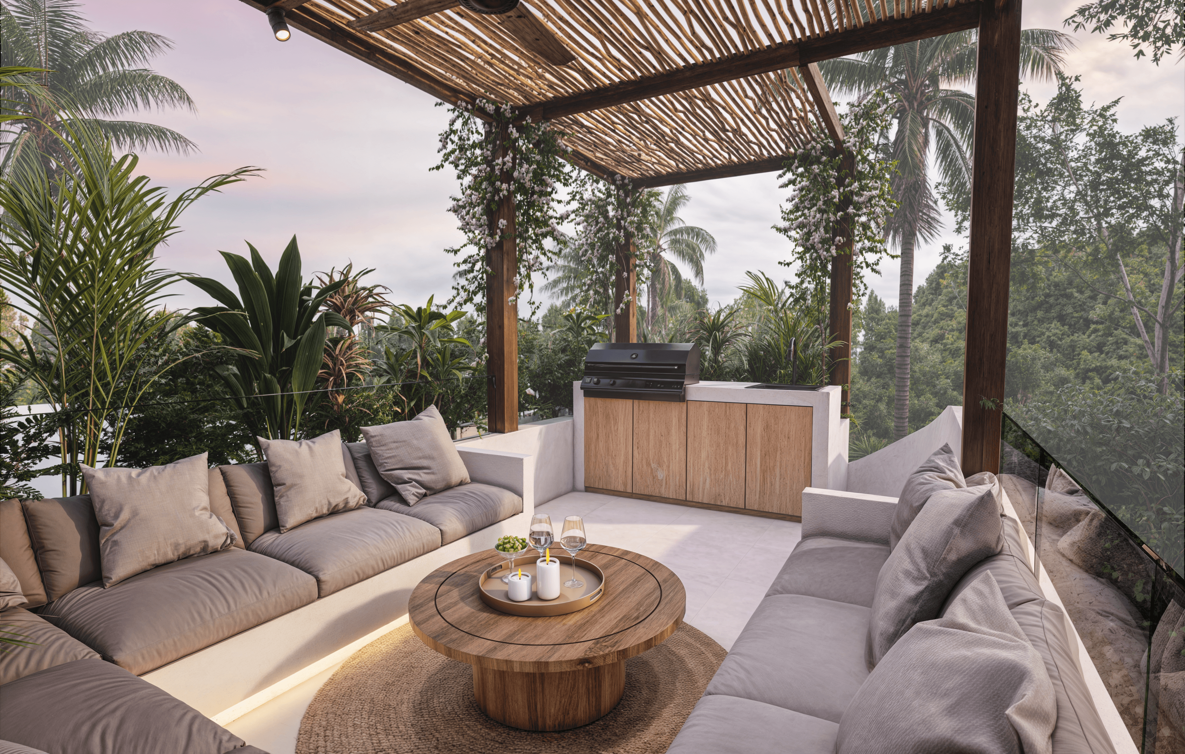 Image of a rooftop lounge
