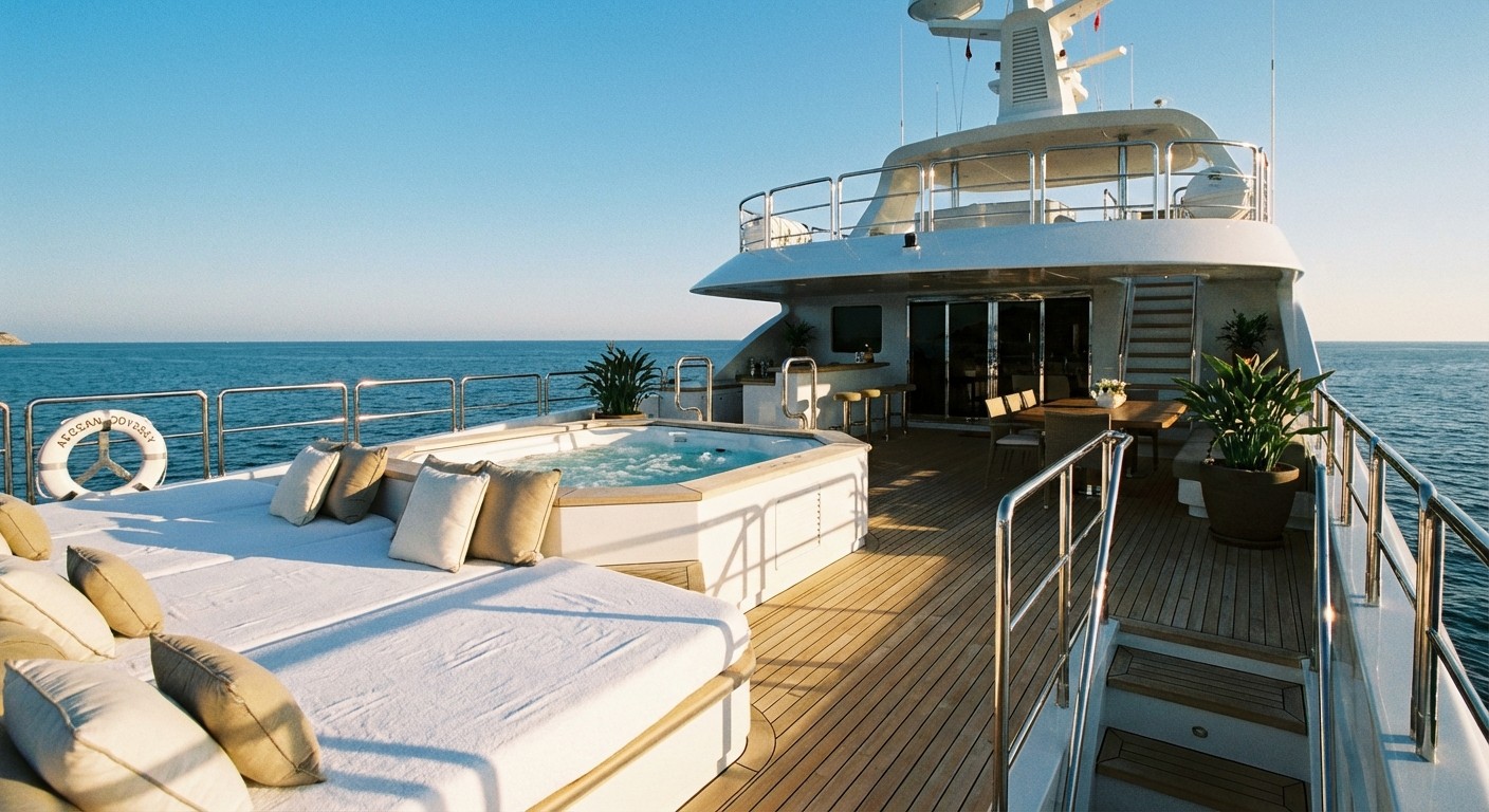 Sundeck с джакузи на яхта Bismarck
