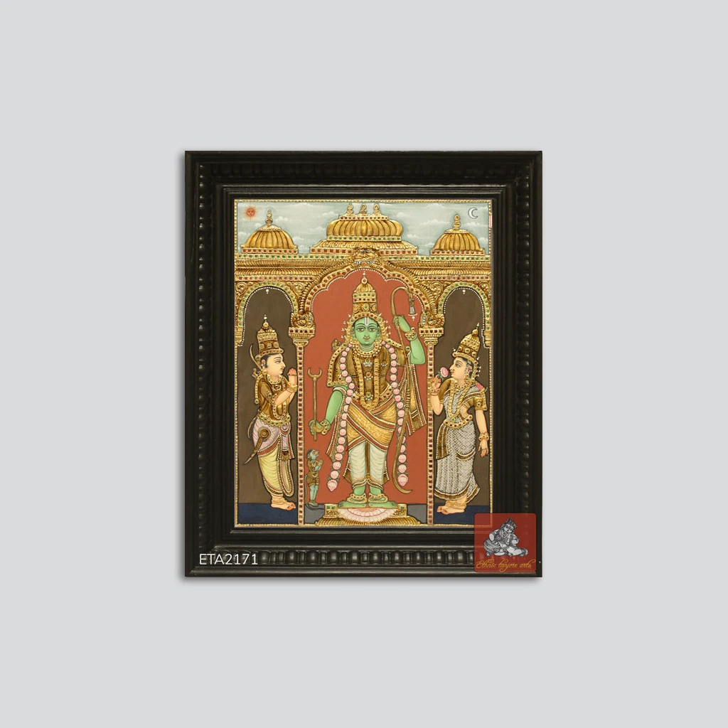 Lord Ramar Antique Tanjore Painting