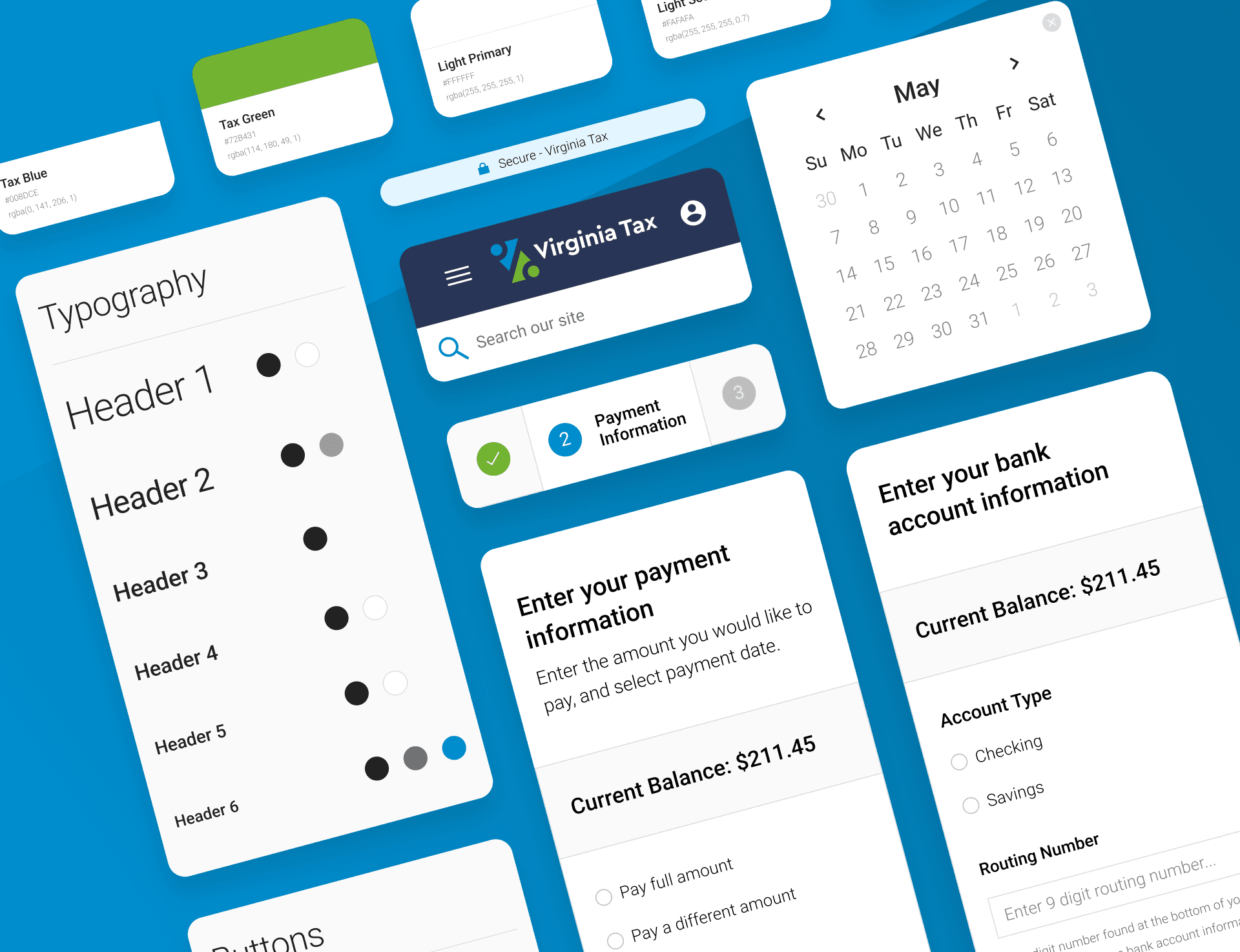 Existing brand guidelines were extended into a practical design system that improved consistency, usability, and cohesion across the payment experience.