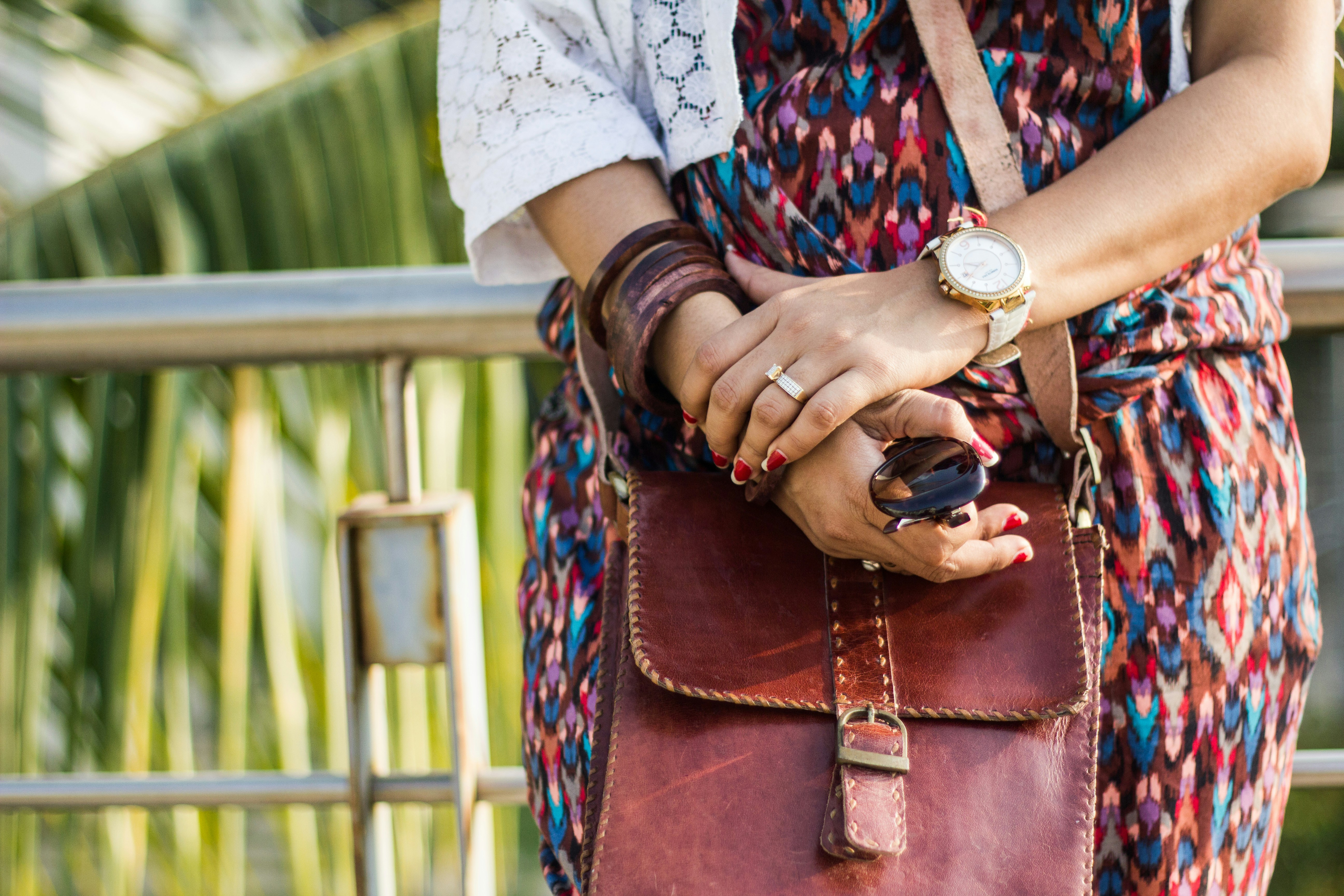 person with a bag - Fall dresses for women