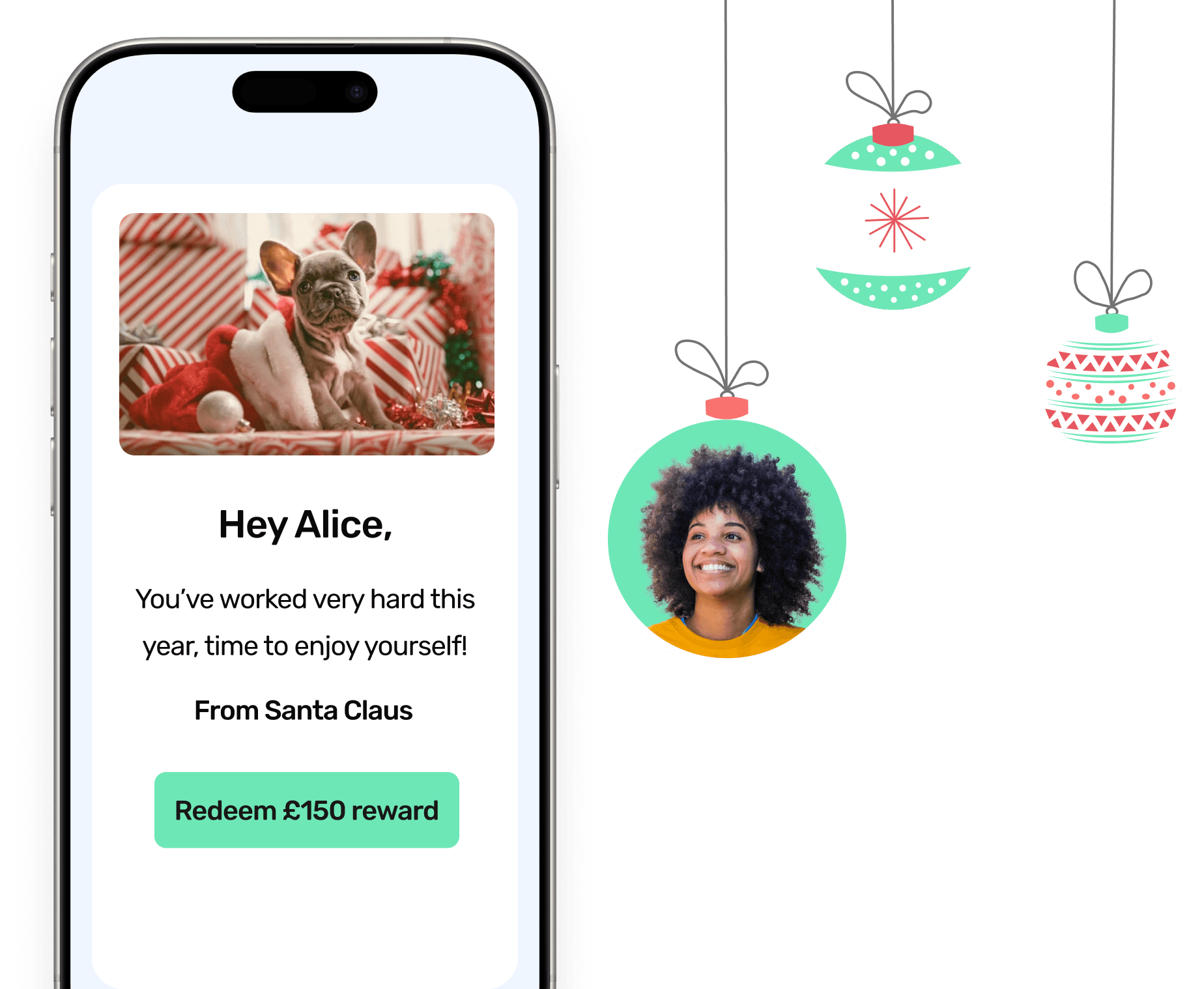 Alice using Rewardable as part of her HR benefits.