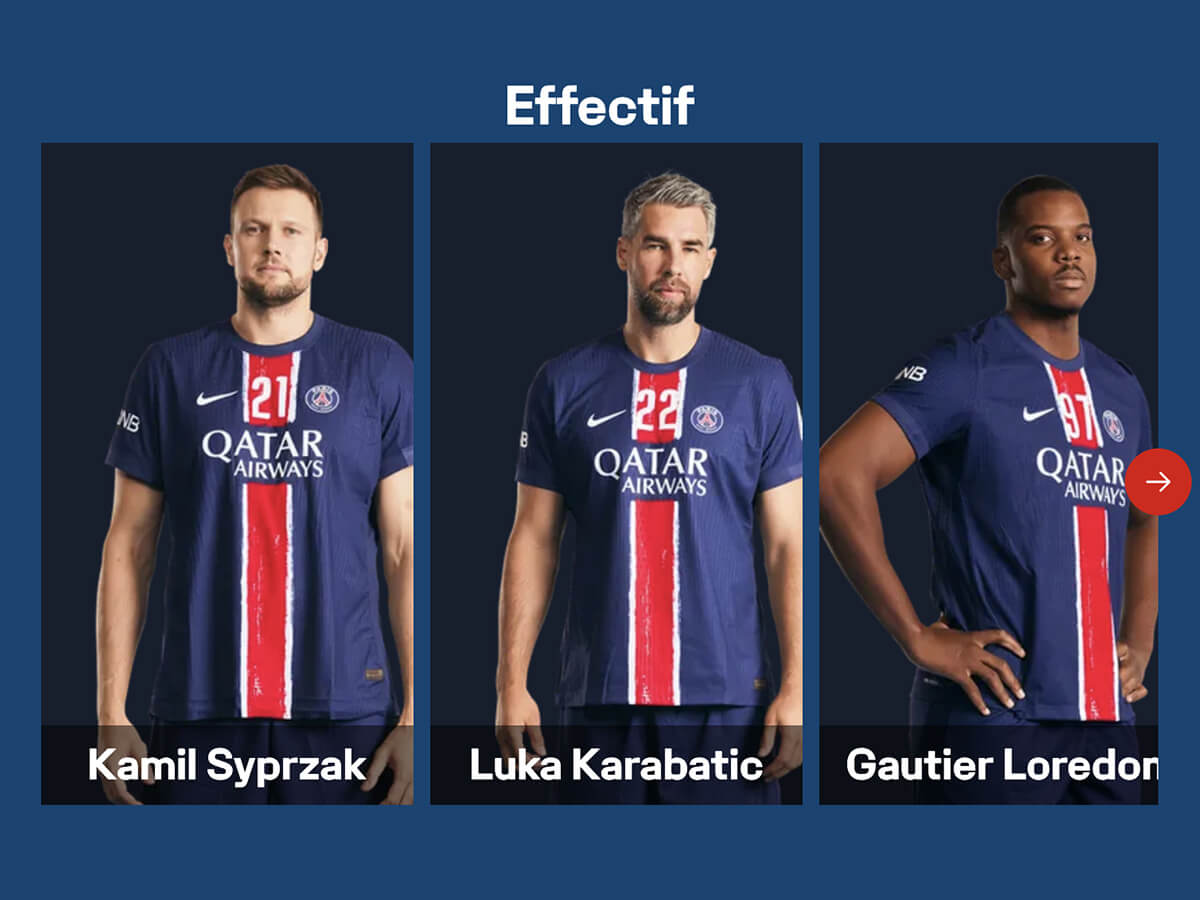 psg handball players carousel