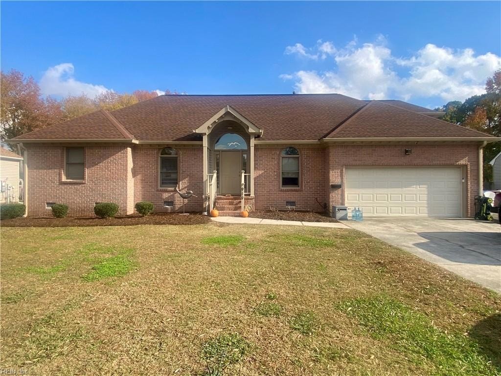 Two-story brick colonial home with two-car garage for sale in Chesapeake Virginia — Hampton Roads real estate listing by Billy James, 757-477-4854