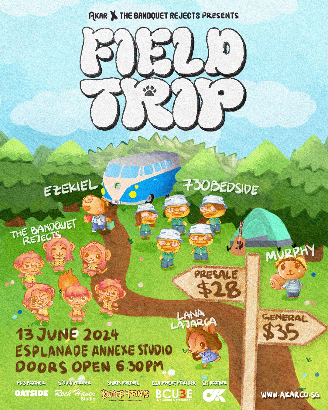 Poster of Field Trip! hosted by AKAR and The Bandquet Rejects