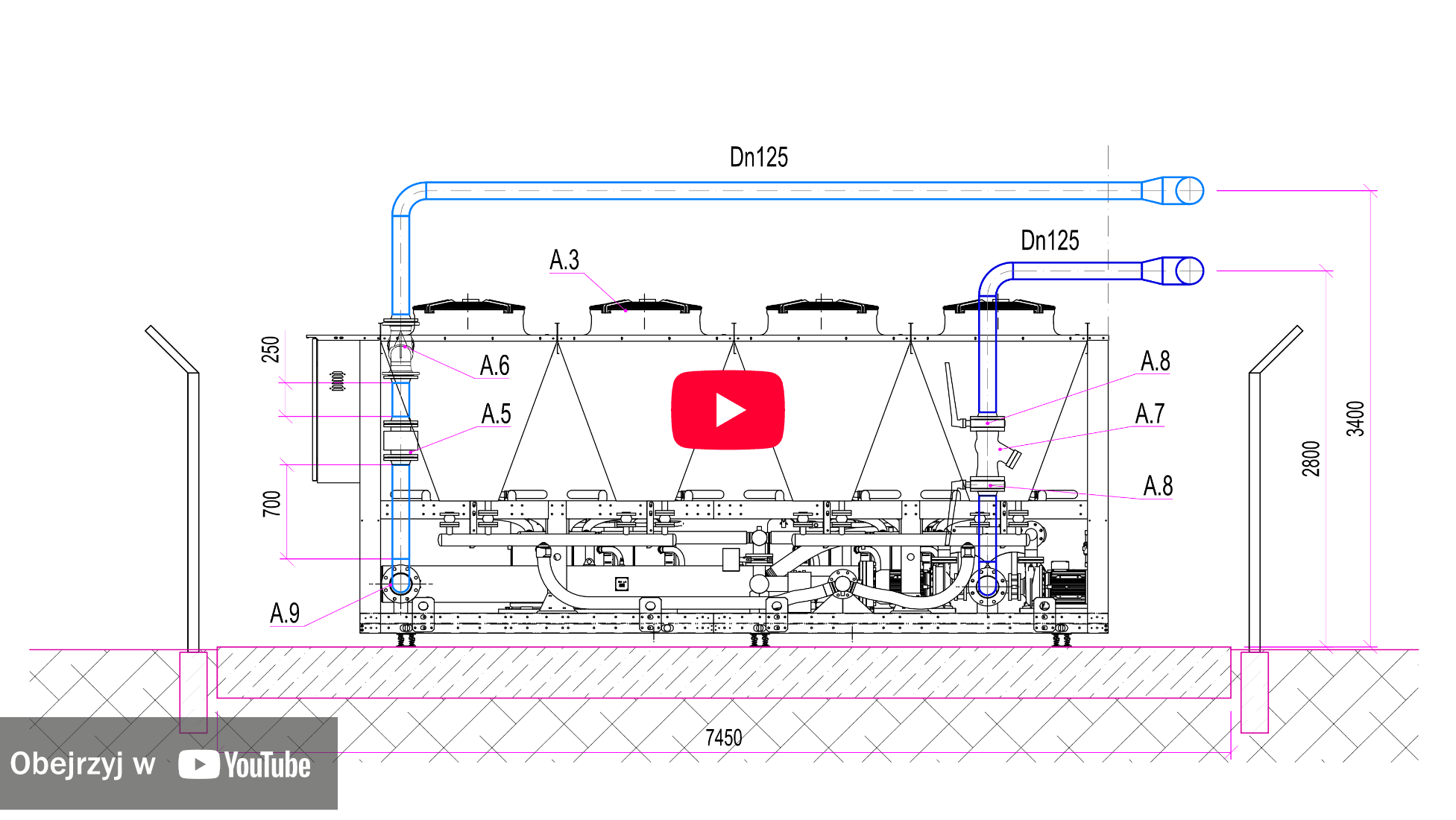 schemat agregatu wody lodowej