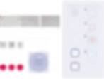 Hand breakdown and columns settings with design elements and icons on purple background.