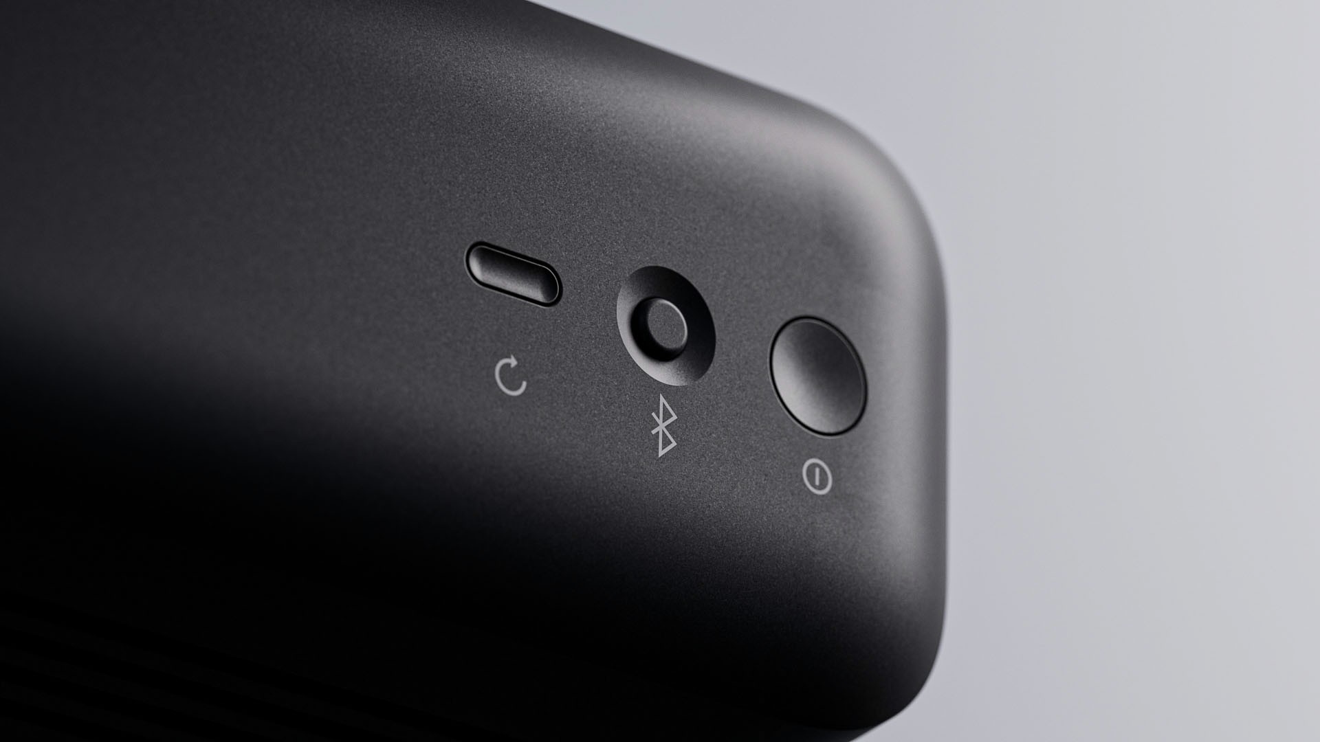 Close-up 3D render of the Meetup 2 controls