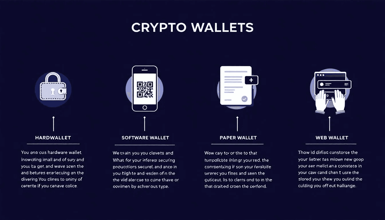 Different types of crypto wallets used for storing digital assets safely.