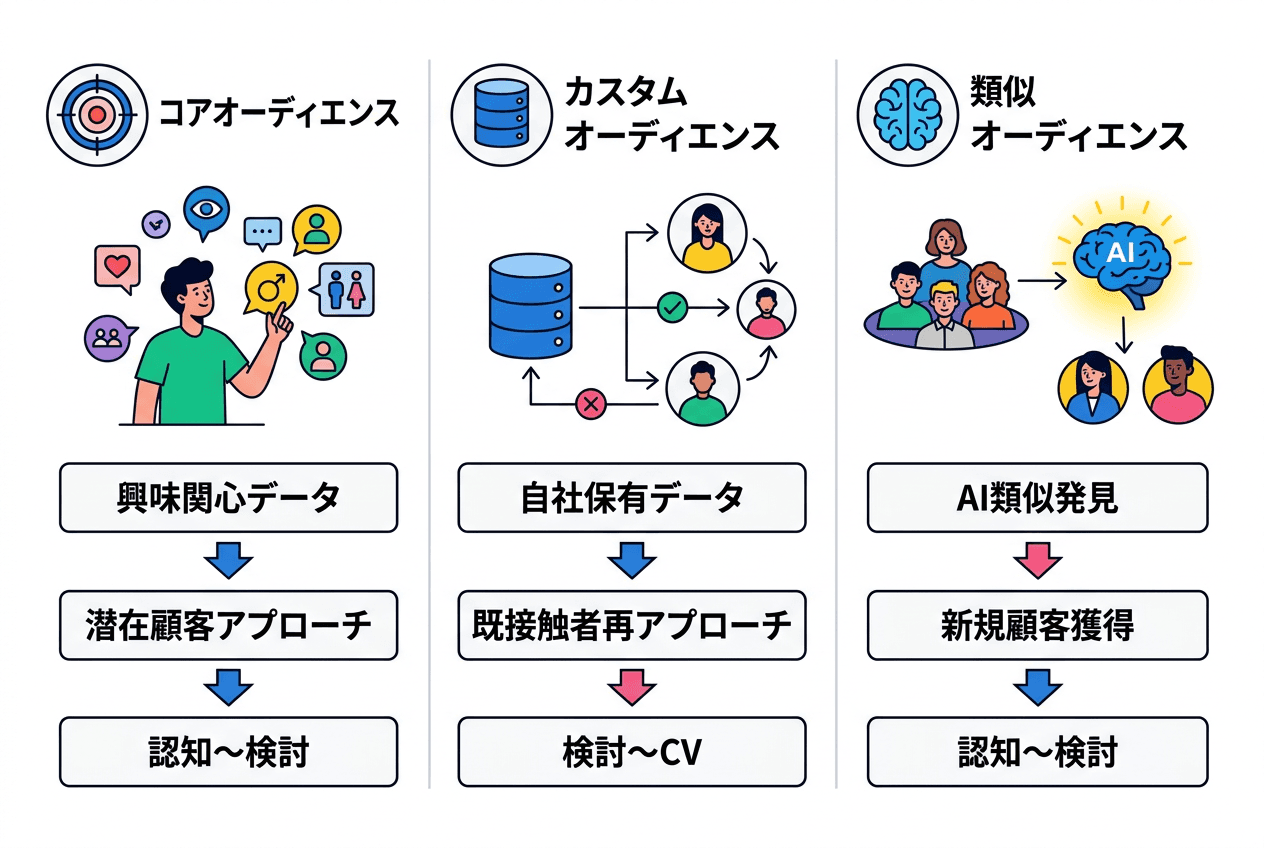 マーケティングファネルに応じたオーディエンス戦略