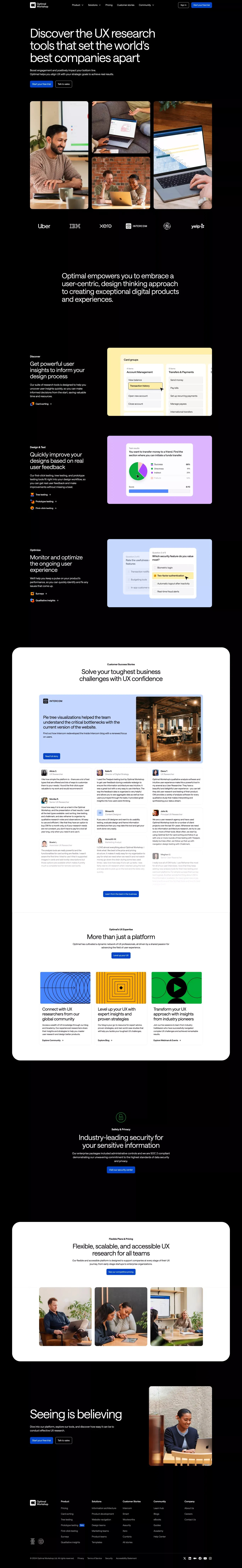 UX Research & Design Testing Platform portfolio page screenshot showcasing Design and Tech design