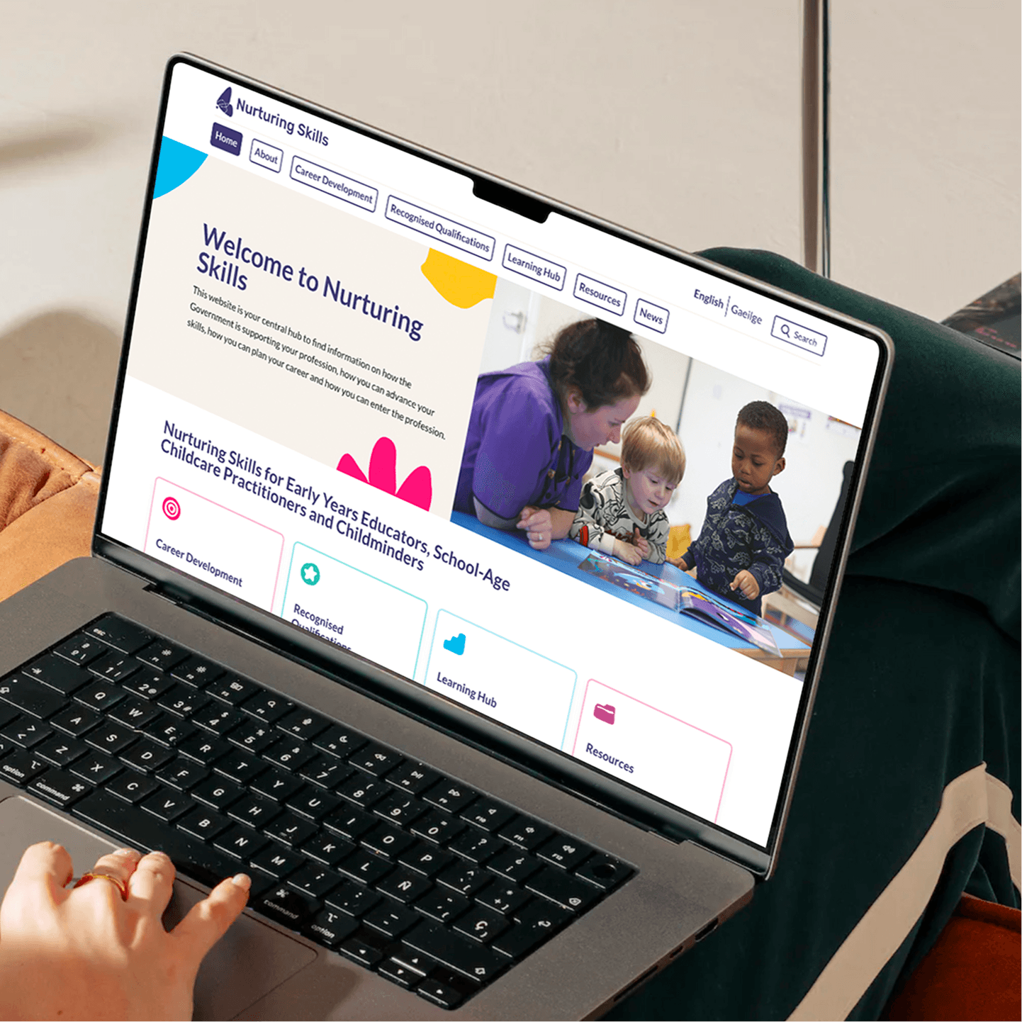 Person holding a smartphone showing the Resilico app with flood alerts and safety options.