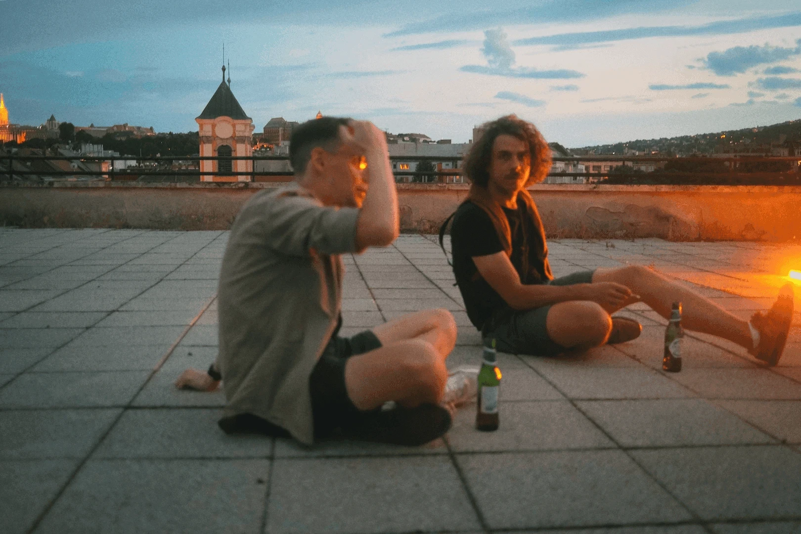 people laughing and talking outside during daytime