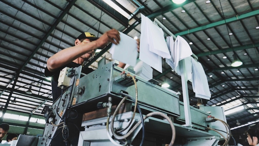 Paper machine operations team producing paper
