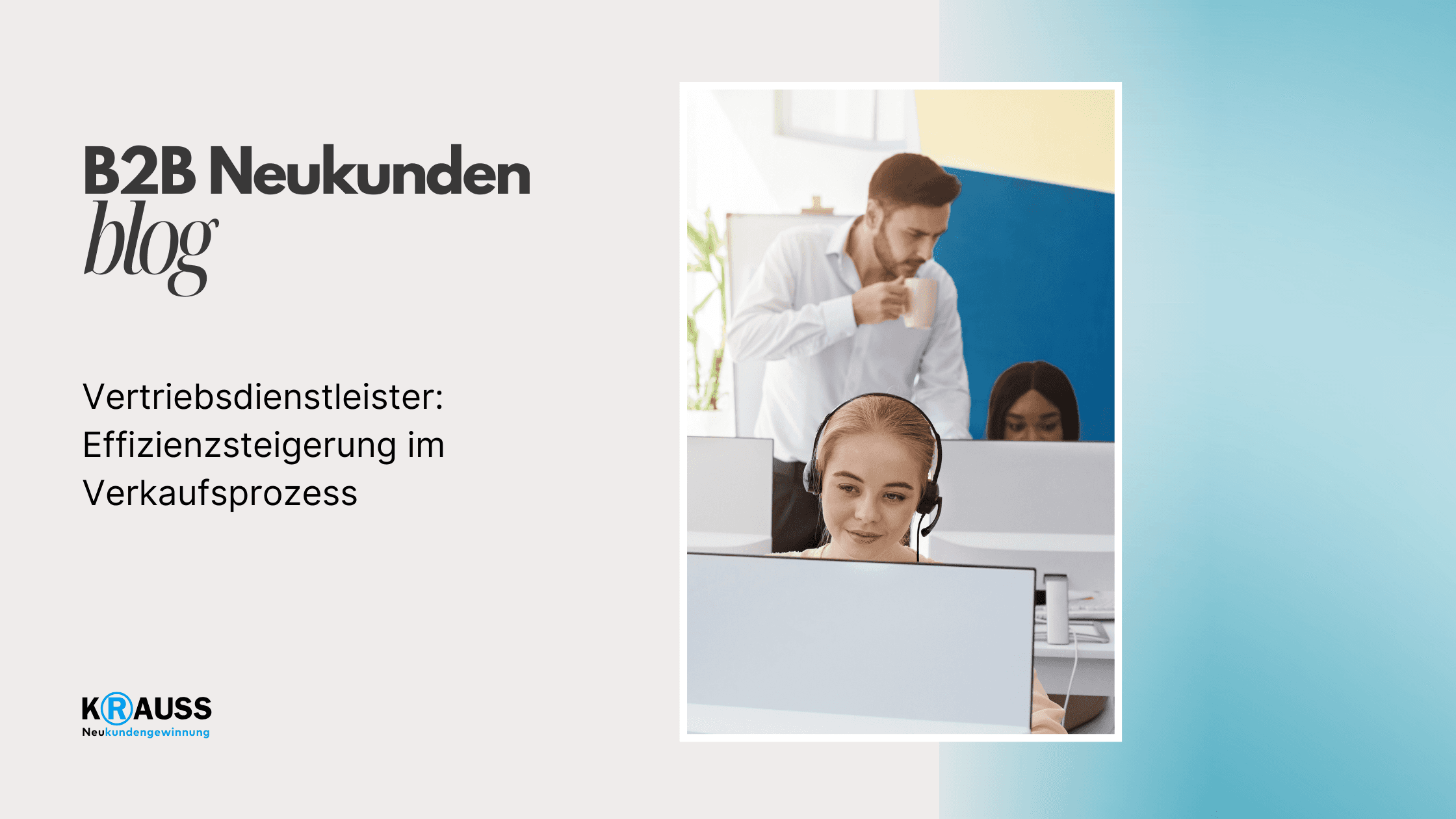 Vertriebsdienstleister Effizienzsteigerung im Verkaufsprozess
