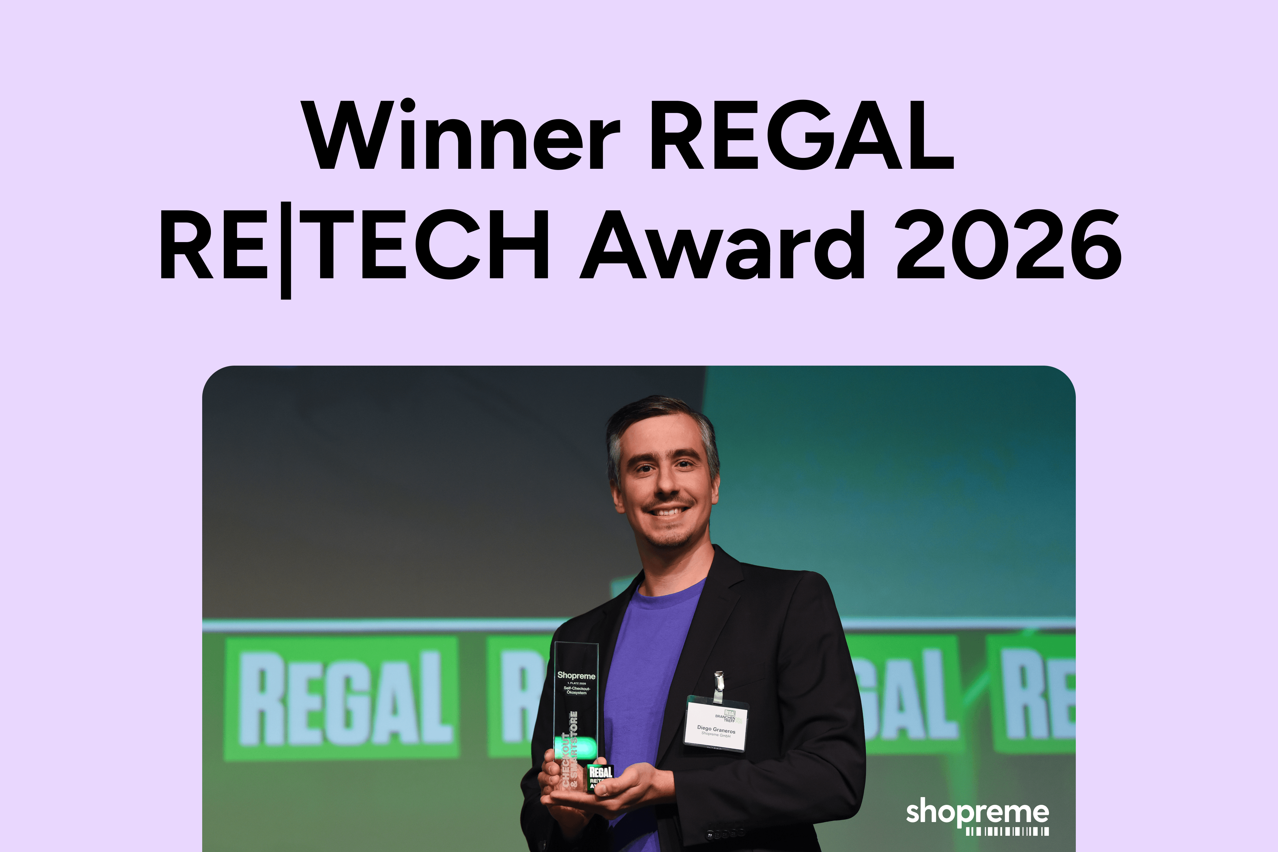 shopreme self-checkout ecosystem wins regal retech award 2026