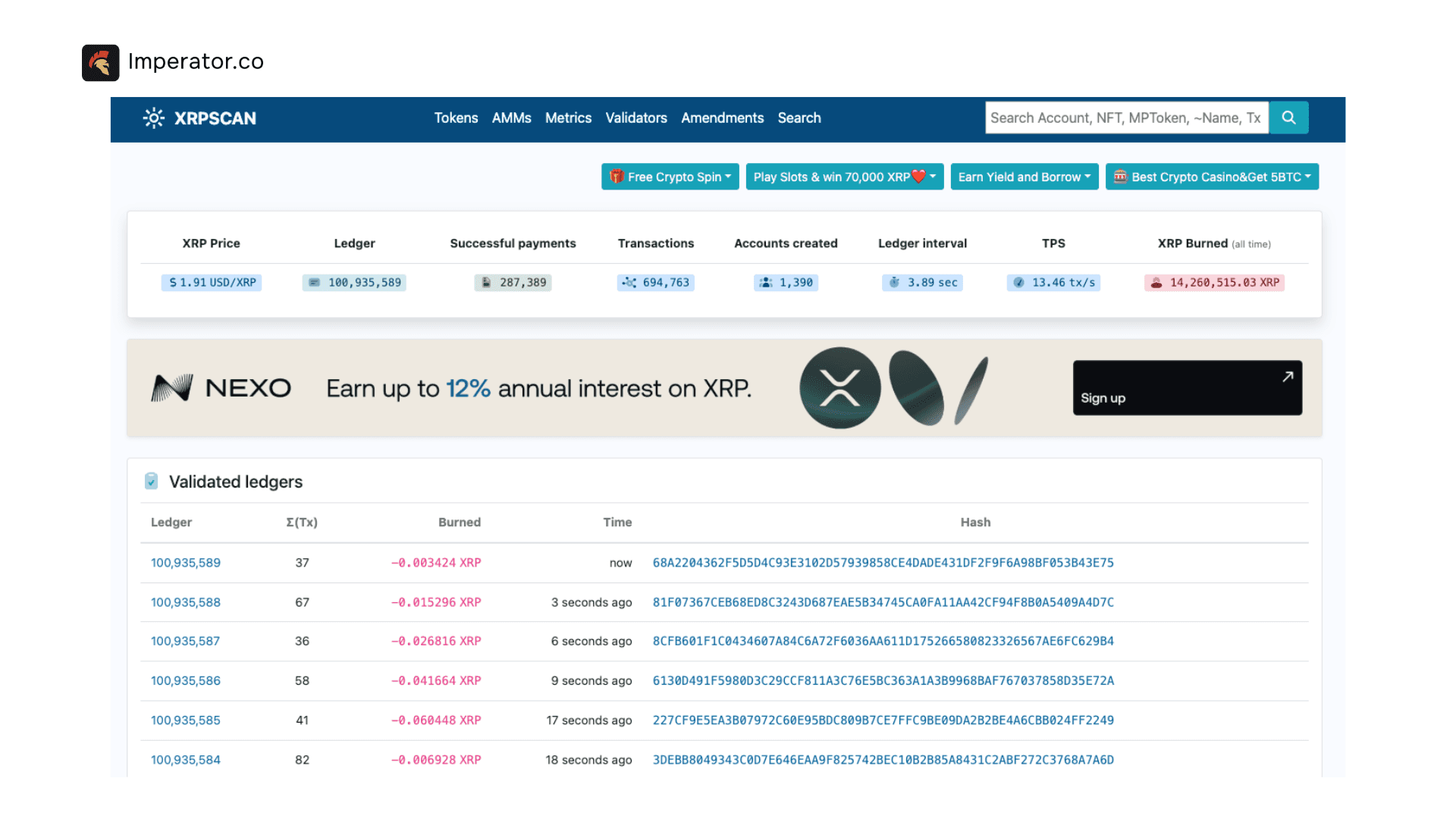 XRPScan web3 blockchain crypto XRPL explorer