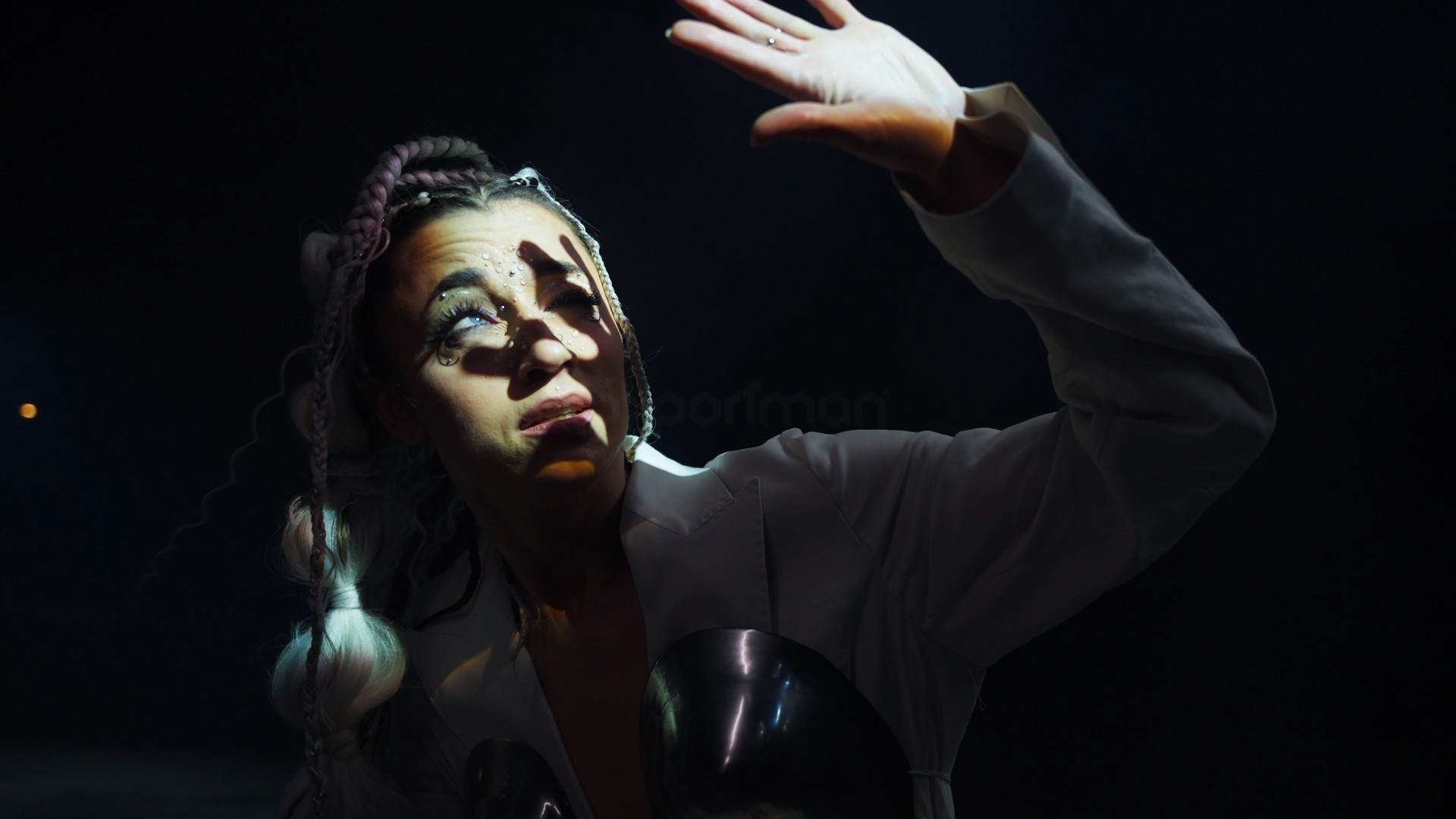 Minimalist book cover on white stairs with clean editorial design