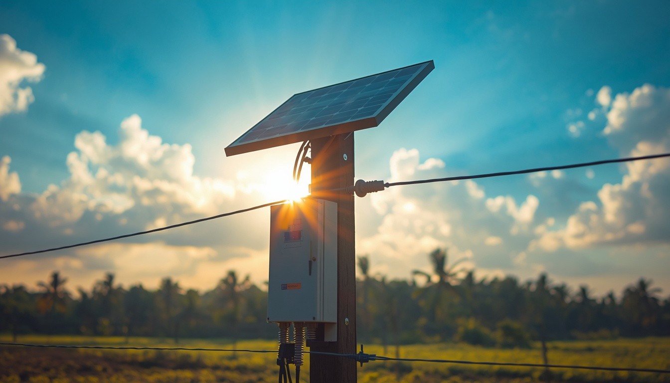  Solar electric fencing farm India Karnataka agricultural protection Arush Solar Tech 2026