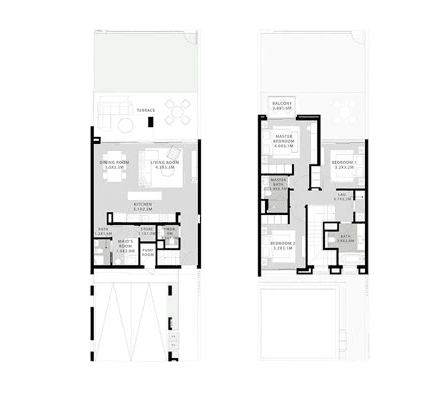 Floor plan of the Vale, part of the Orania The Valley development, showcasing layout and design features.