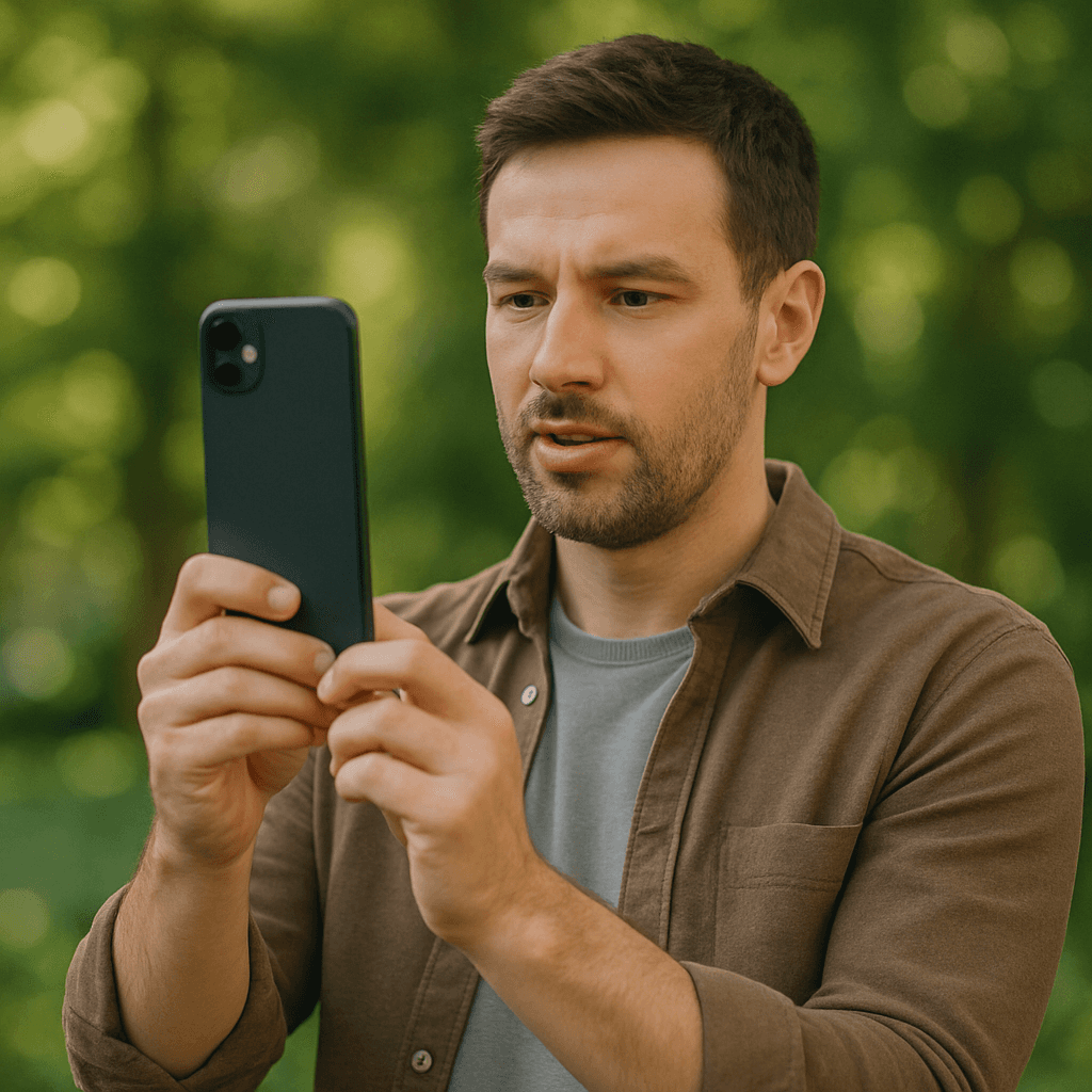 Young woman in yellow raincoat holding coffee and phone.