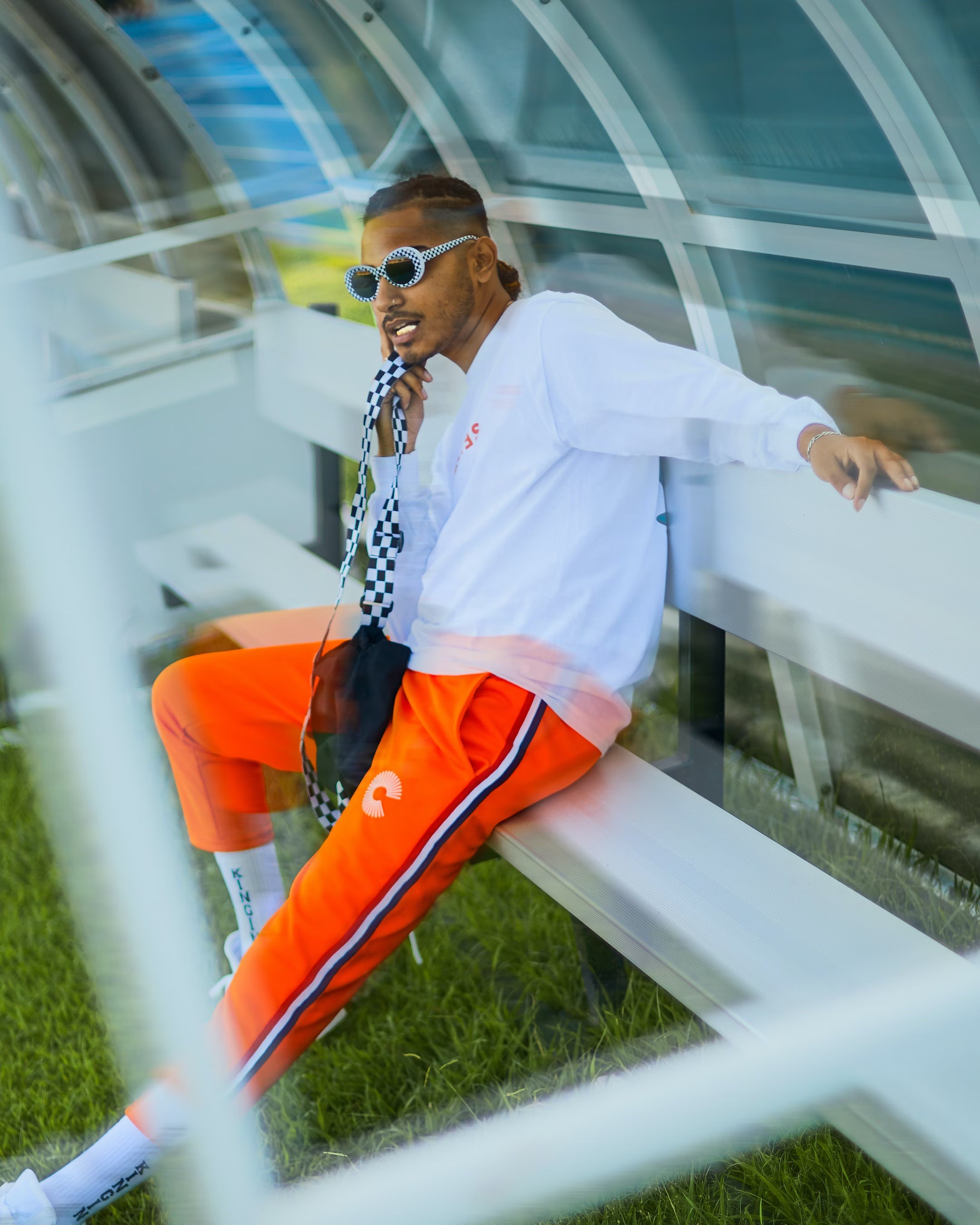 Man sitting on bench