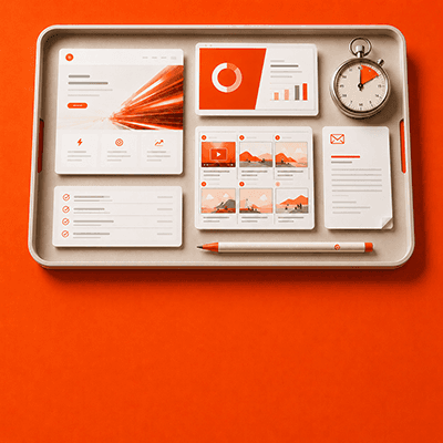 Design mockup of a sales asset suite