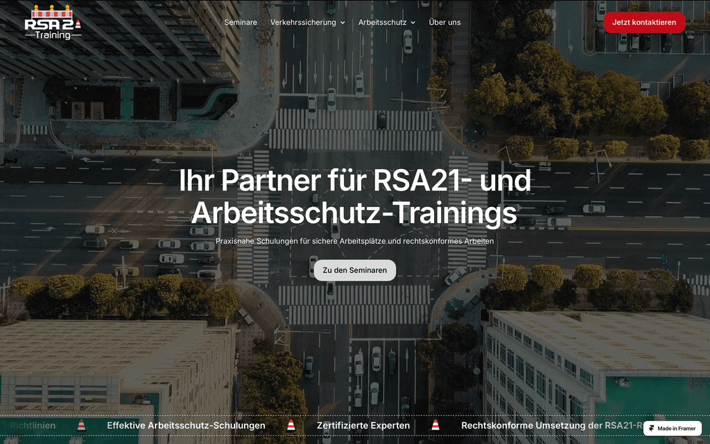 Startseite für Anbieter von RSA21-Kursen