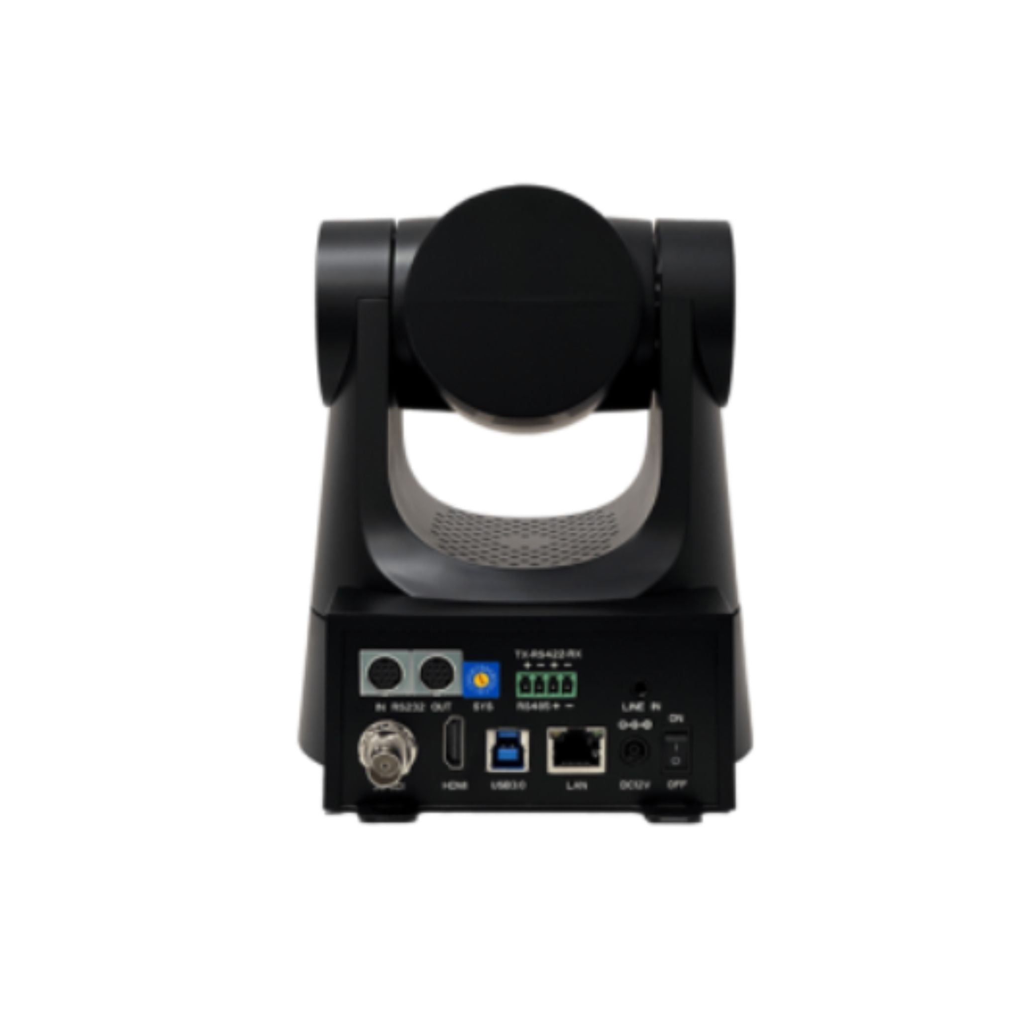 LAIA Broadcaster BRC-112B professional camera with 12x optical zoom and AI, rear view