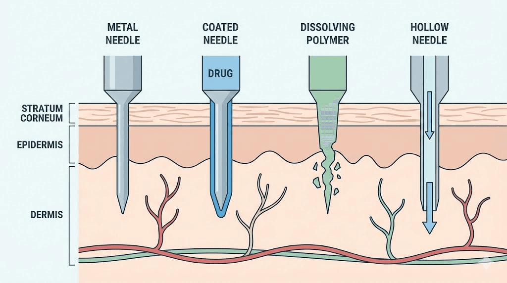 microneedle peptide dermis