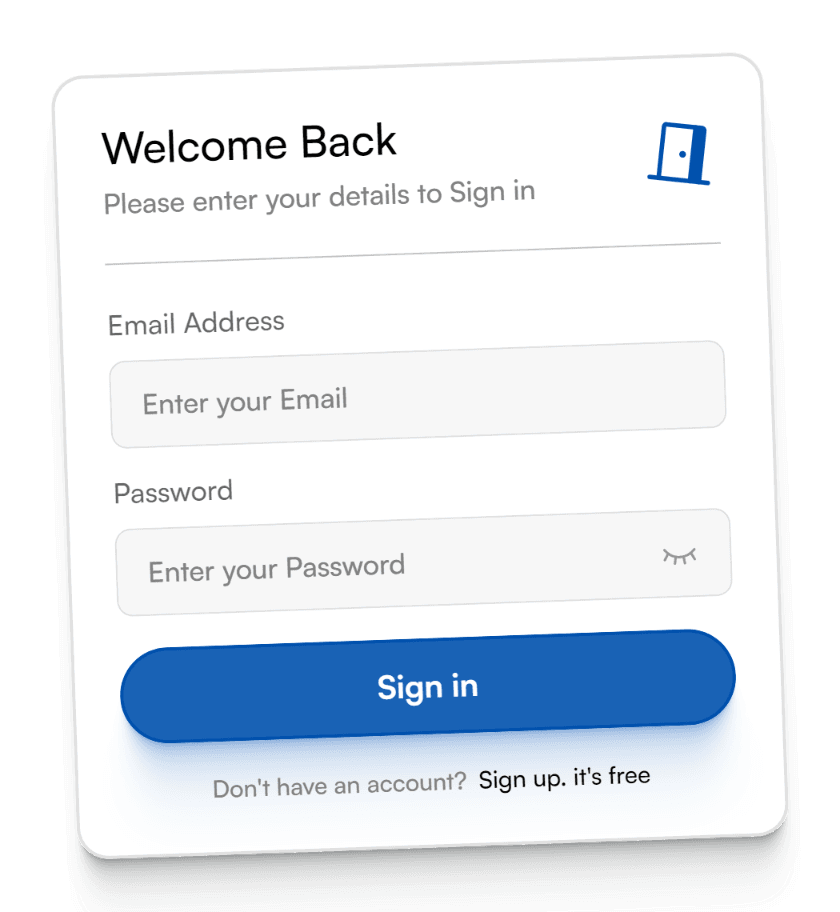 Sign in / Sign up Widget Image