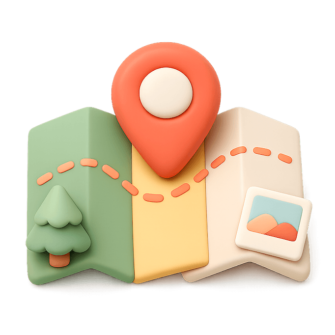 Folded Map with Pin